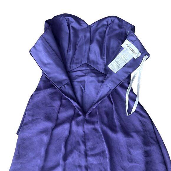 David’s Bridal Elegant Purple Strapless Cocktail Dress Size 2 - Picture 8 of 13